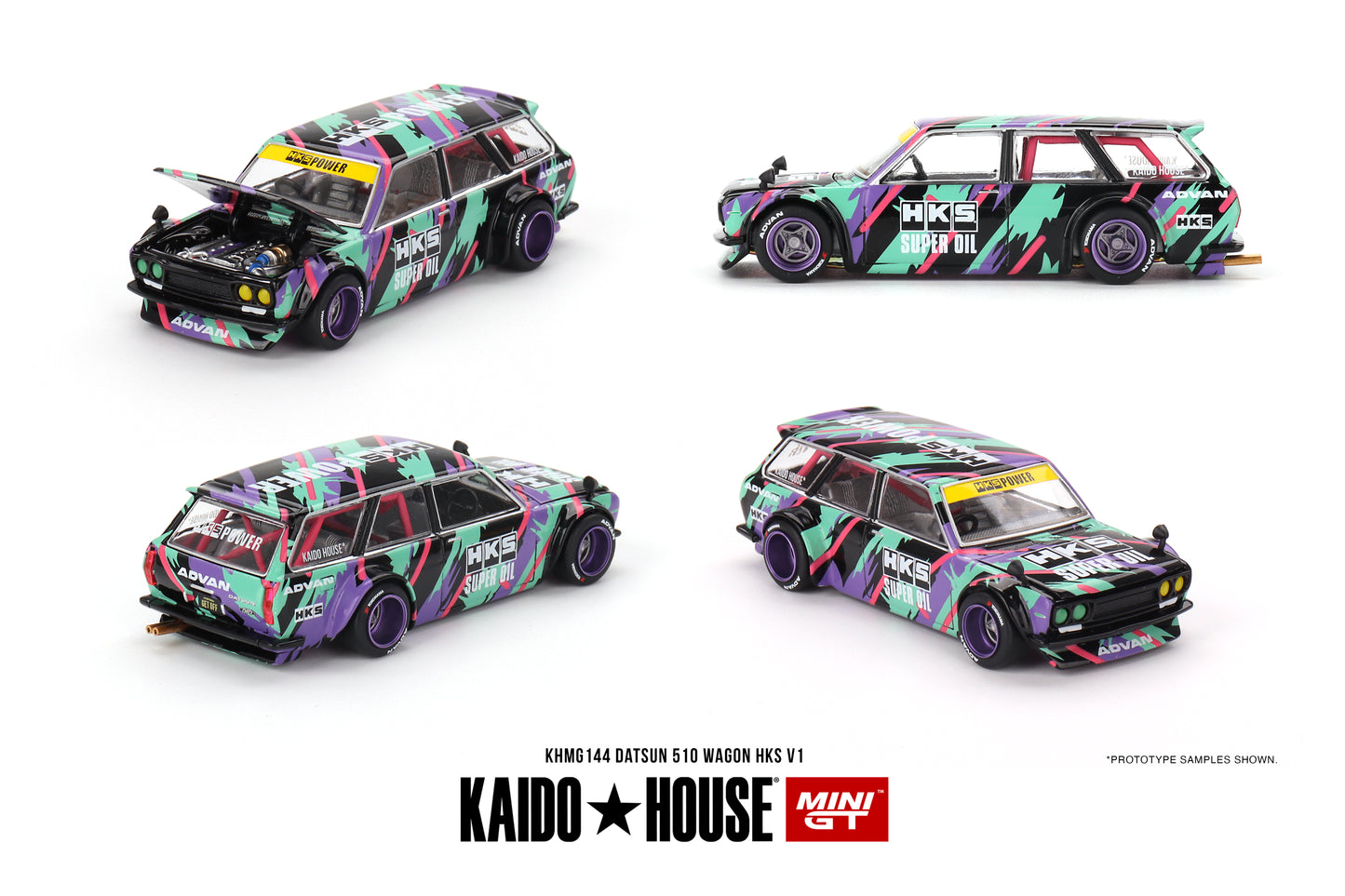 Mini GT x Kaido House 1/64 Datsun 510 Wagon - HKS V.1