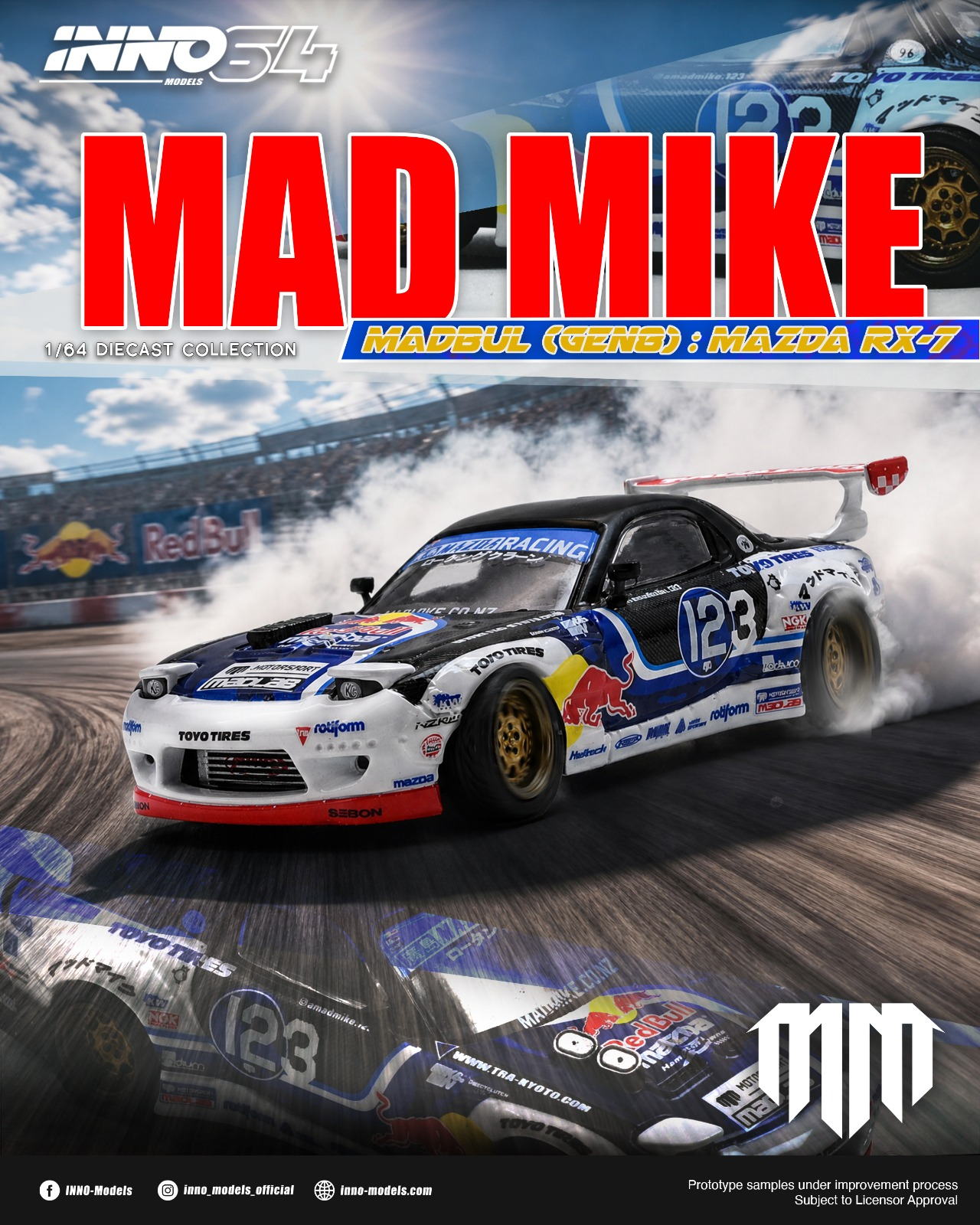 ⚠️ PRE ORDER ⚠️ Inno64 1/64 Mazda RX7 - MADBUL