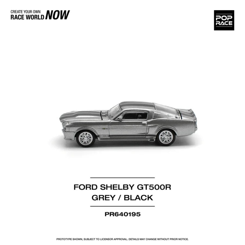 Pop Race 1/64 Shelby GT500 (1967) - Silver With Black Stripes