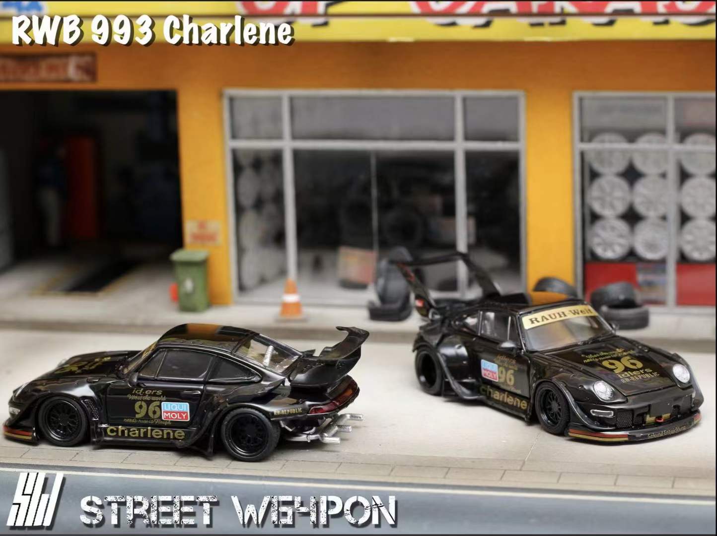 Street Warrior 1/64 RWB 993 "Charlene" GT Wing - Black