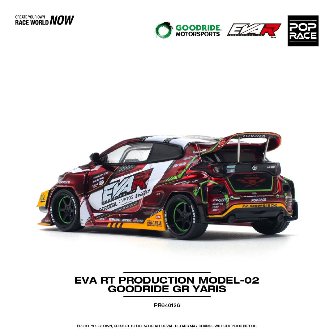 Pop Race 1/64 Goodride Motorsport Toyota GR Yaris - EVA RT Production Model 02