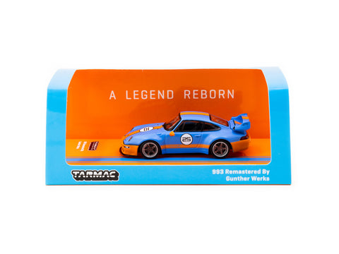Tarmac Works 1/64 993 Remastered By Gunther Werks - Blue/Orange