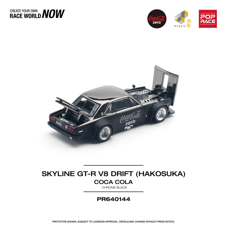 Pop Race 1/64 Nissan Skyline V8 Drift Hakasuka - Coke Zero