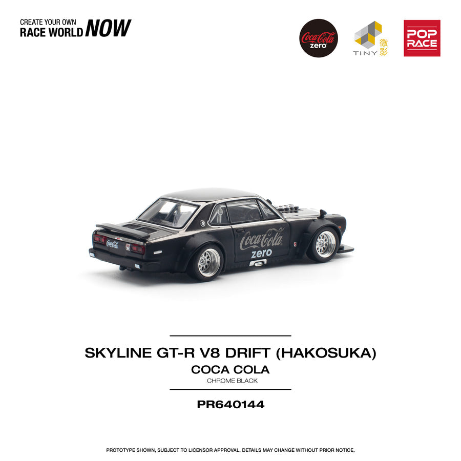 Pop Race 1/64 Nissan Skyline V8 Drift Hakasuka - Coke Zero
