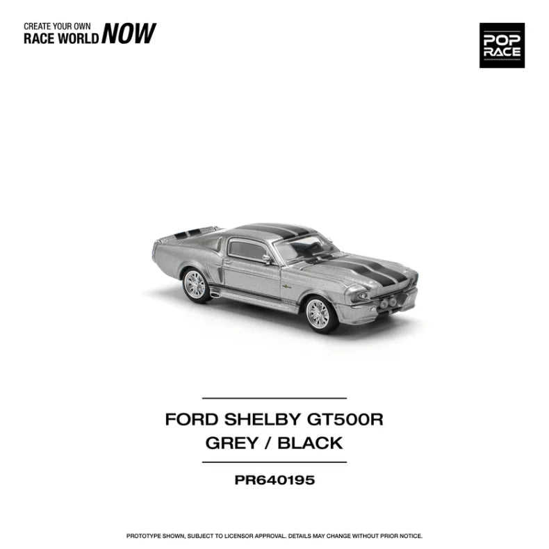 Pop Race 1/64 Shelby GT500 (1967) - Silver With Black Stripes