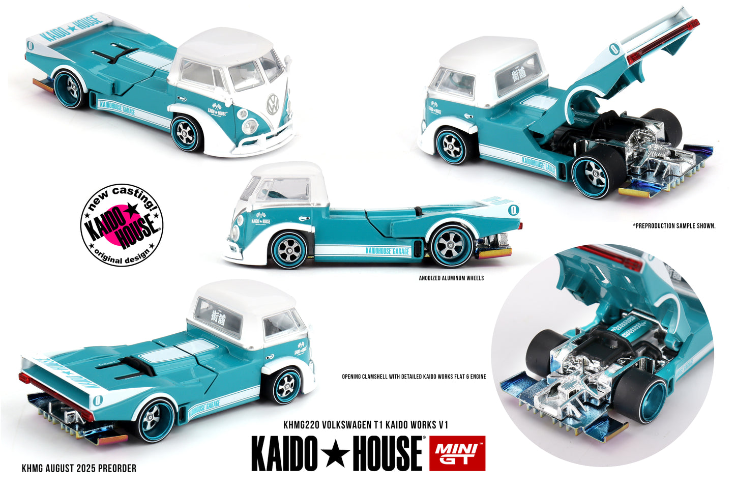 ⚠️ PRE ORDER ⚠️Mini GT x Kaido House 1/64 Volkswagen T1 - Kaido Works V.1