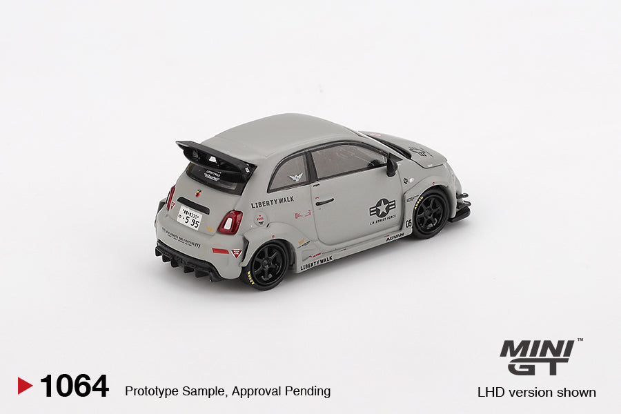 Mini GT 1/64 Abarth 595 LB-WORKS x Abas Works Fighters (#1064) - Matte Grey