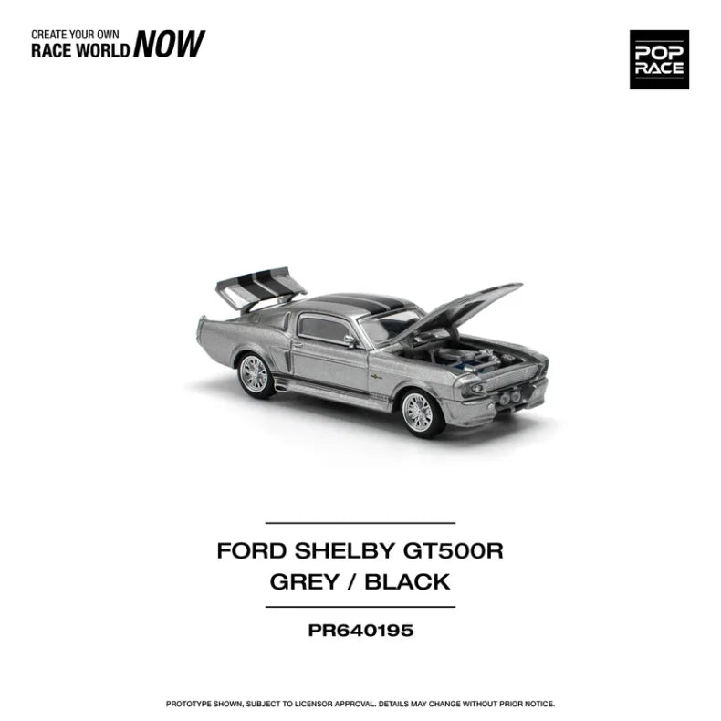 Pop Race 1/64 Shelby GT500 (1967) - Silver With Black Stripes