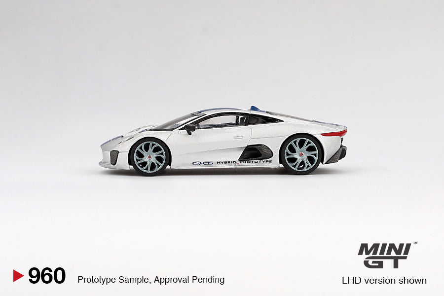 Mini GT 1/64 Jaguar C-X75 Prototype (#960) - Silver/Blue