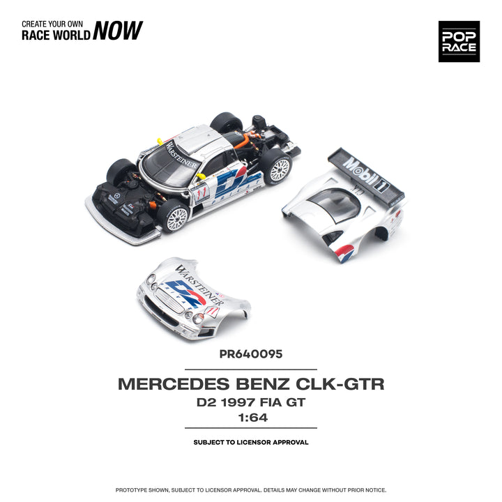 Pop Race 1/64 Mercedes-Benz CLK GTR - D2 Livery 1997 FIA GT Series