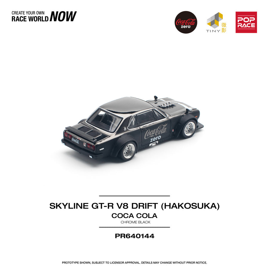 Pop Race 1/64 Nissan Skyline V8 Drift Hakasuka - Coke Zero