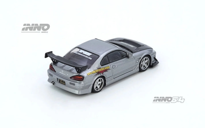 Inno64 1/64 Top Secret Nissan Silvia (S15) - Silver W/Carbon