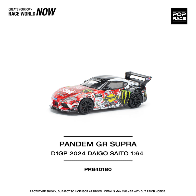 Pop Race 1/64 Pandem Toyota GR Supra - D1GP 2024 Daigo Saito