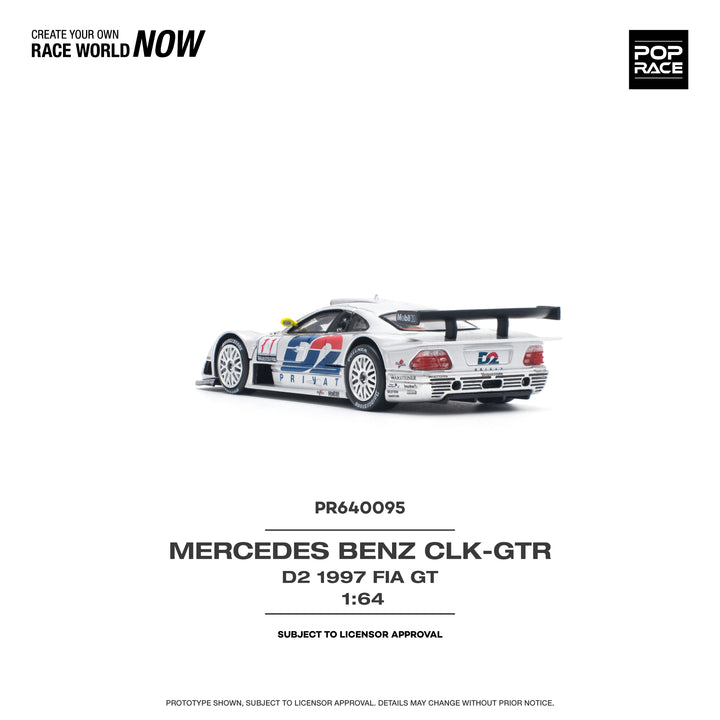 Pop Race 1/64 Mercedes-Benz CLK GTR - D2 Livery 1997 FIA GT Series