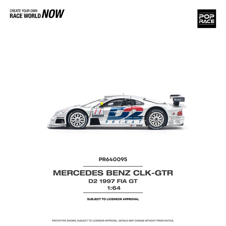 Pop Race 1/64 Mercedes-Benz CLK GTR - D2 Livery 1997 FIA GT Series