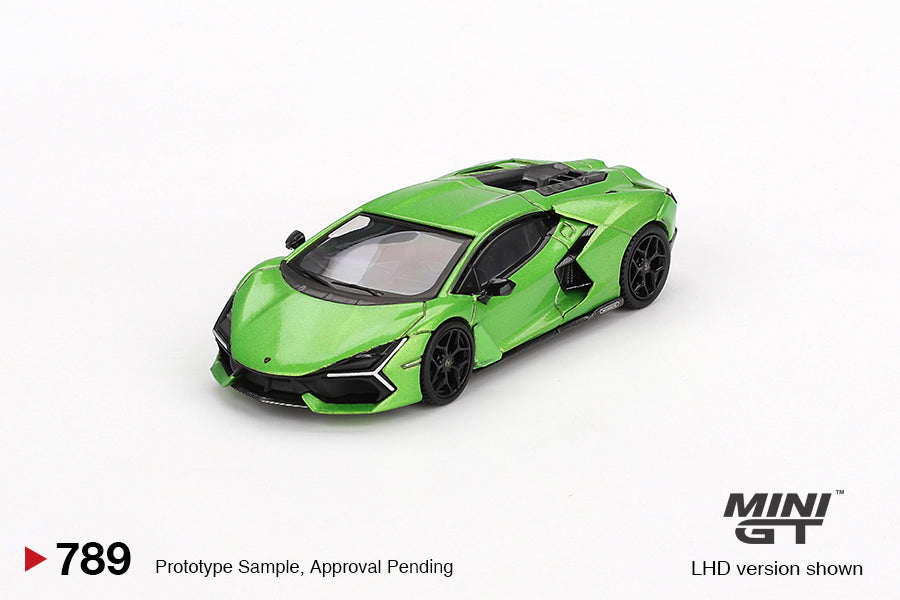 Mini GT 1/64 Lamborghini Revuelto (#789) - Verde Selvans