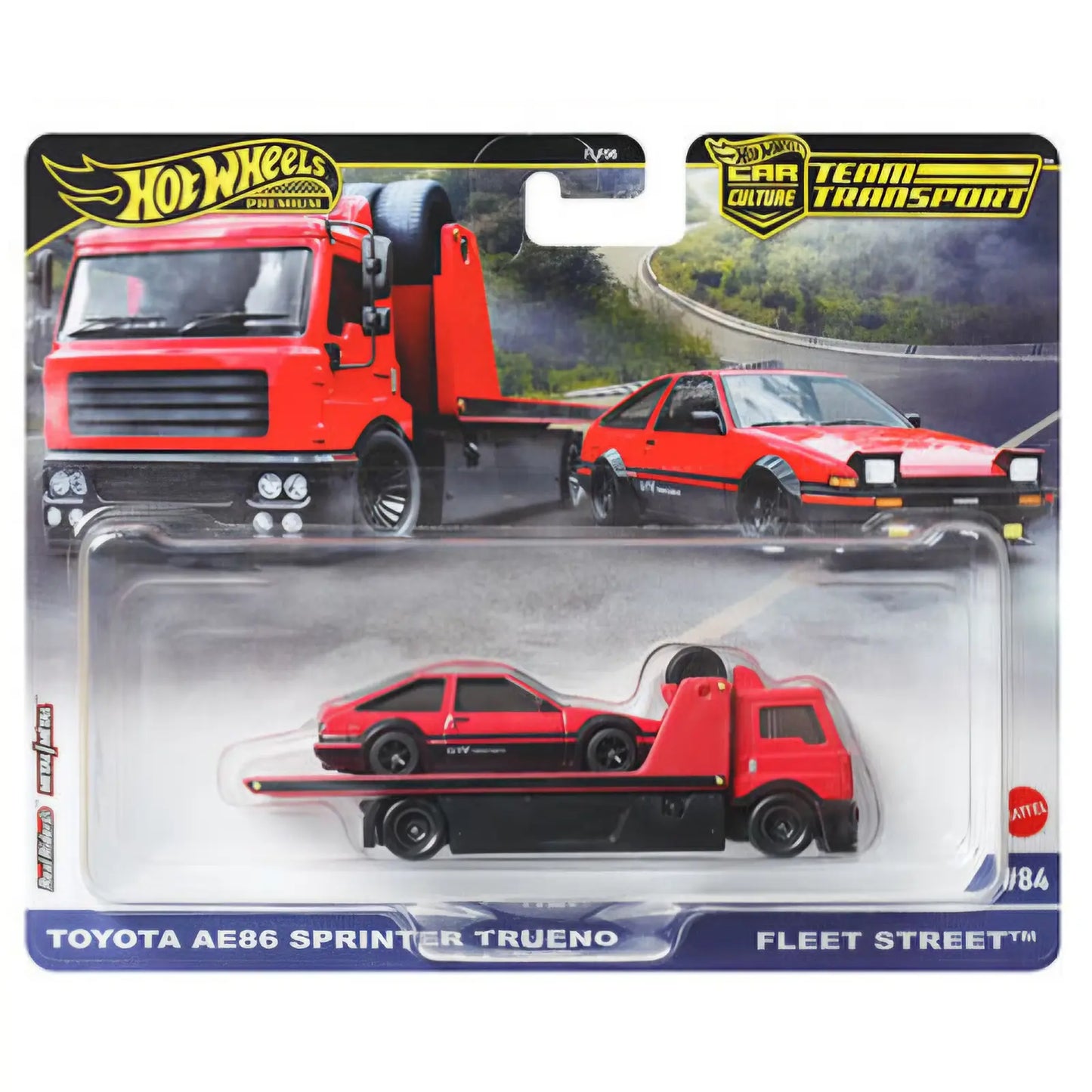 Hot Wheels Premium 1/64 Toyota Corolla AE86 Sprinter Team Transport