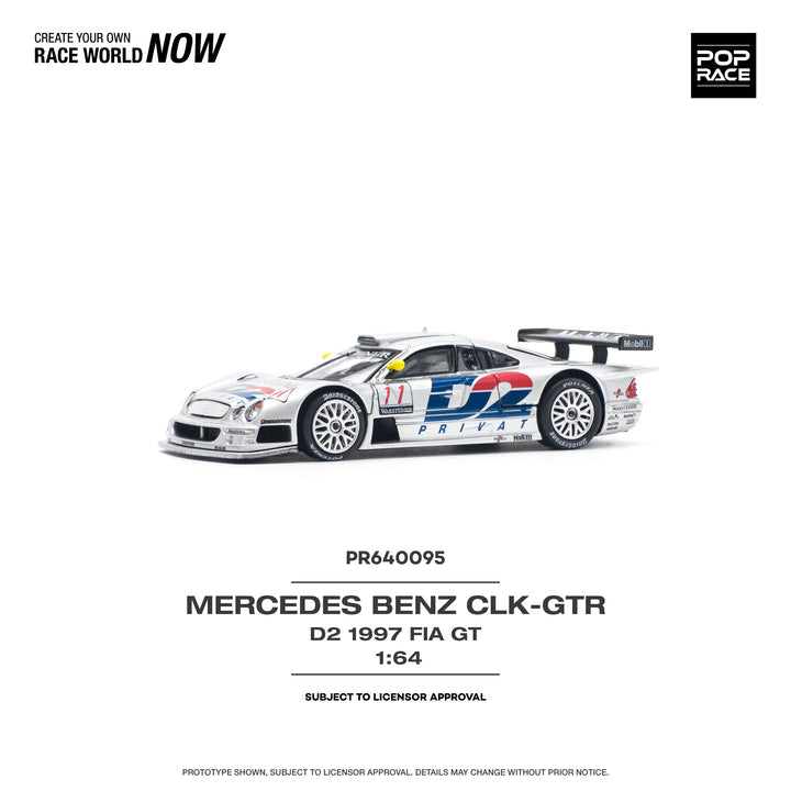 Pop Race 1/64 Mercedes-Benz CLK GTR - D2 Livery 1997 FIA GT Series