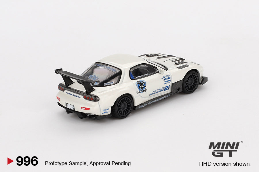 Mini GT 1/64 Mazda RX-7 (FD3S) Itosyoukai Rei-gouki with RE Amemiya (#996) - White