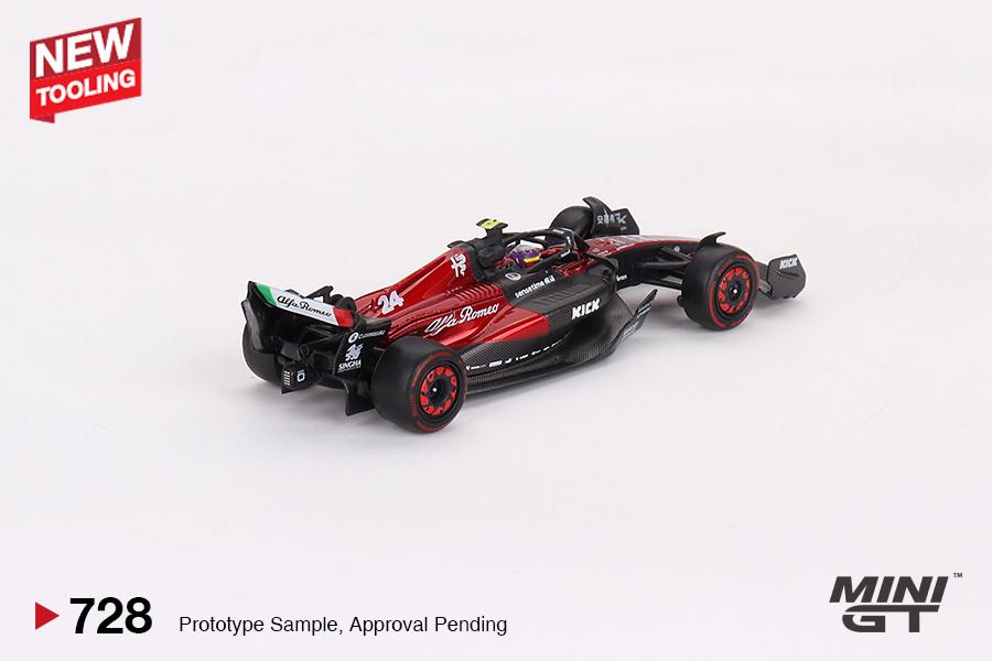 Mini GT 1/64 Alfa Romeo C43 (#728) #24 Zhou Guanyu - 2023 Australian Grand Prix