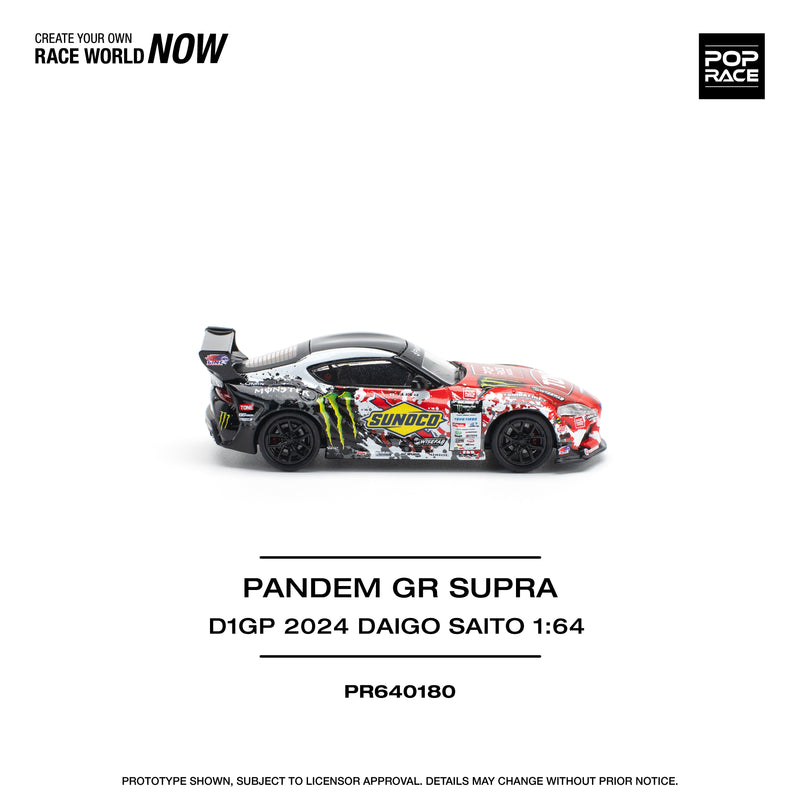 Pop Race 1/64 Pandem Toyota GR Supra - D1GP 2024 Daigo Saito