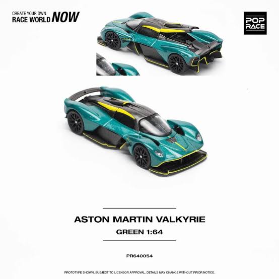 Pop Race 1/64 Aston Martin Valkyrie - Green