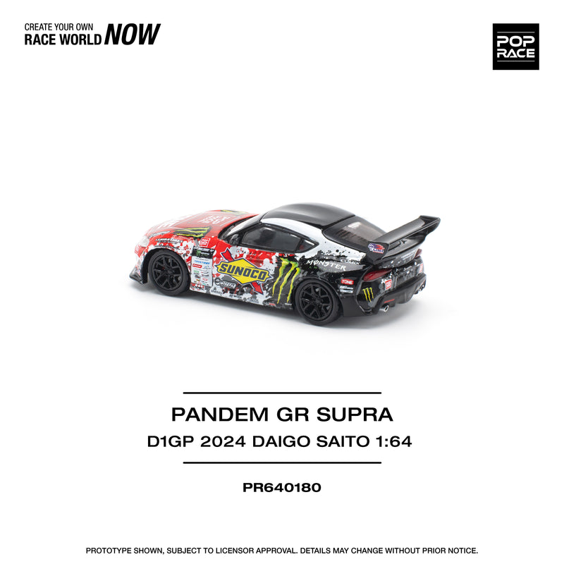 Pop Race 1/64 Pandem Toyota GR Supra - D1GP 2024 Daigo Saito