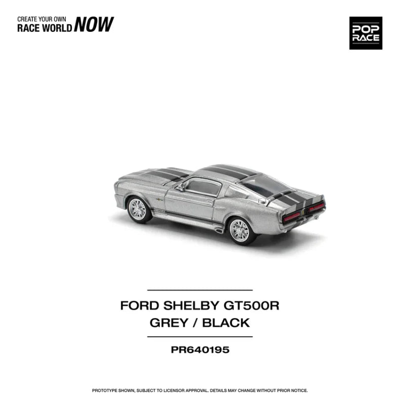 Pop Race 1/64 Shelby GT500 (1967) - Silver With Black Stripes