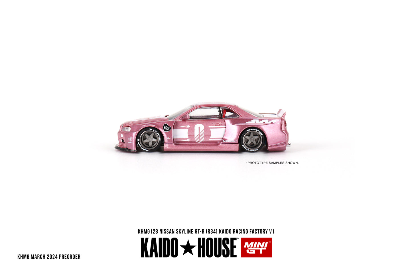 Mini GT x Kaido House 1/64 Nissan Skyline GT-R (R34) - KAIDO RACING FACTORY V1