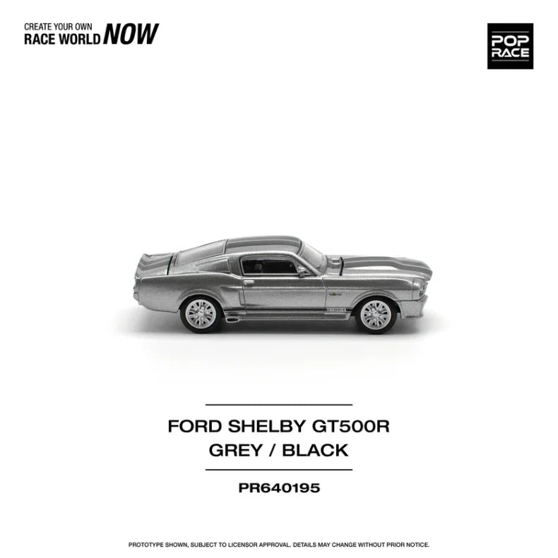 Pop Race 1/64 Shelby GT500 (1967) - Silver With Black Stripes
