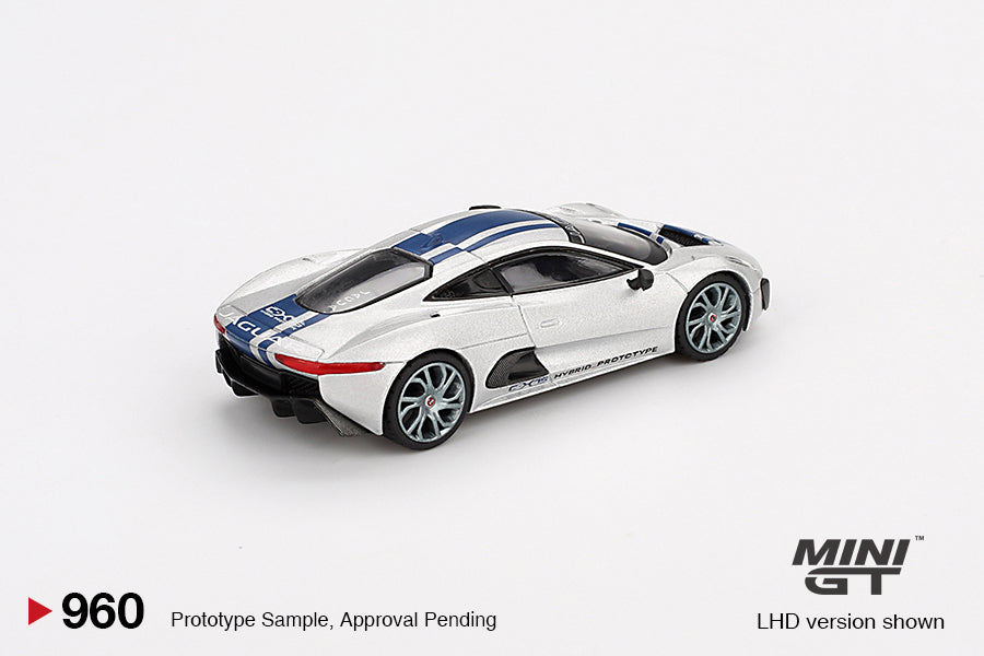 Mini GT 1/64 Jaguar C-X75 Prototype (#960) - Silver/Blue