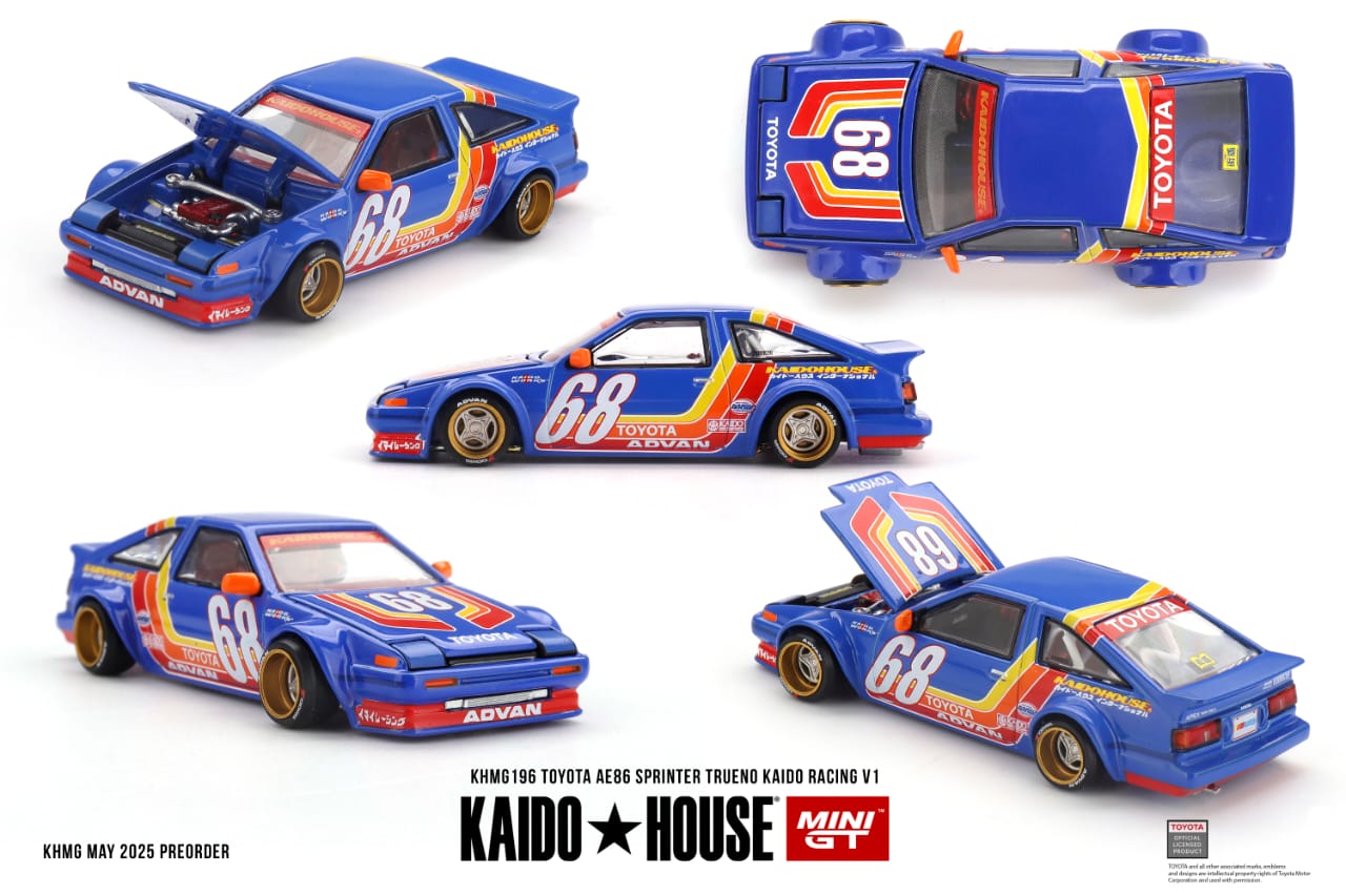 Mini GT x Kaido House 1/64 Toyota AE86 Sprinter Trueno - Kaido Racing V.1