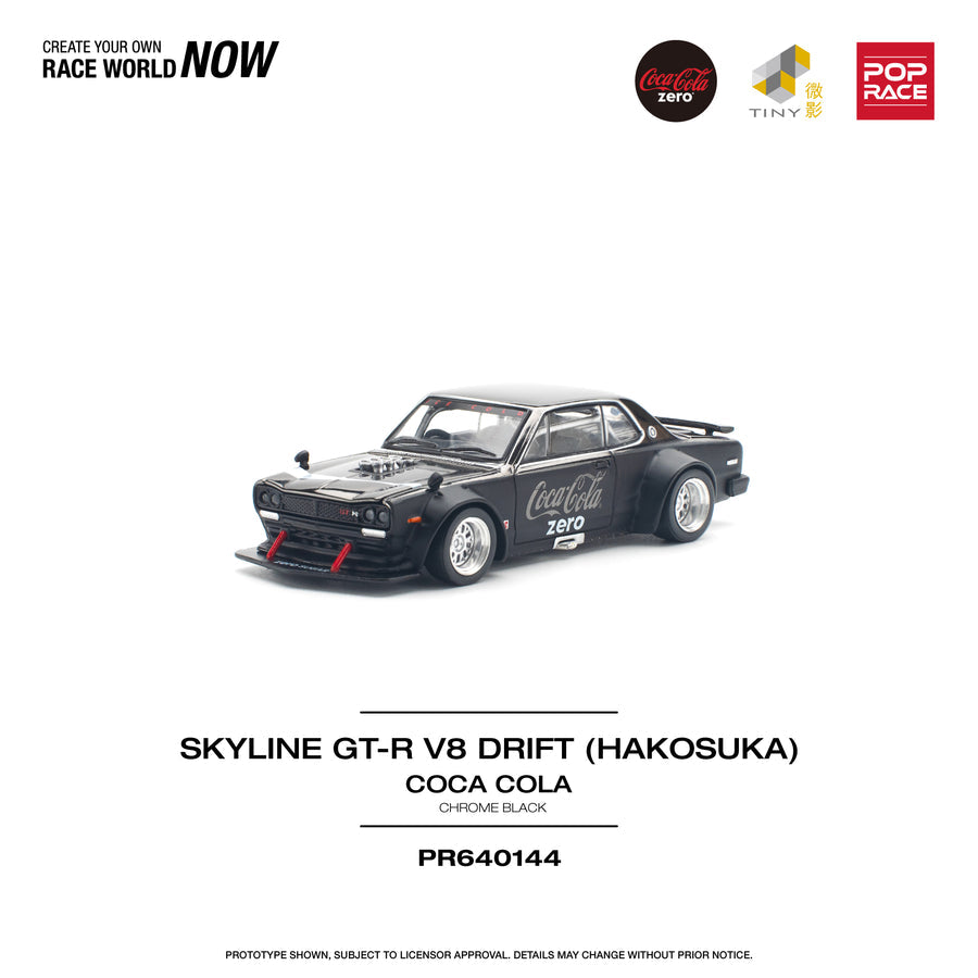 Pop Race 1/64 Nissan Skyline V8 Drift Hakasuka - Coke Zero