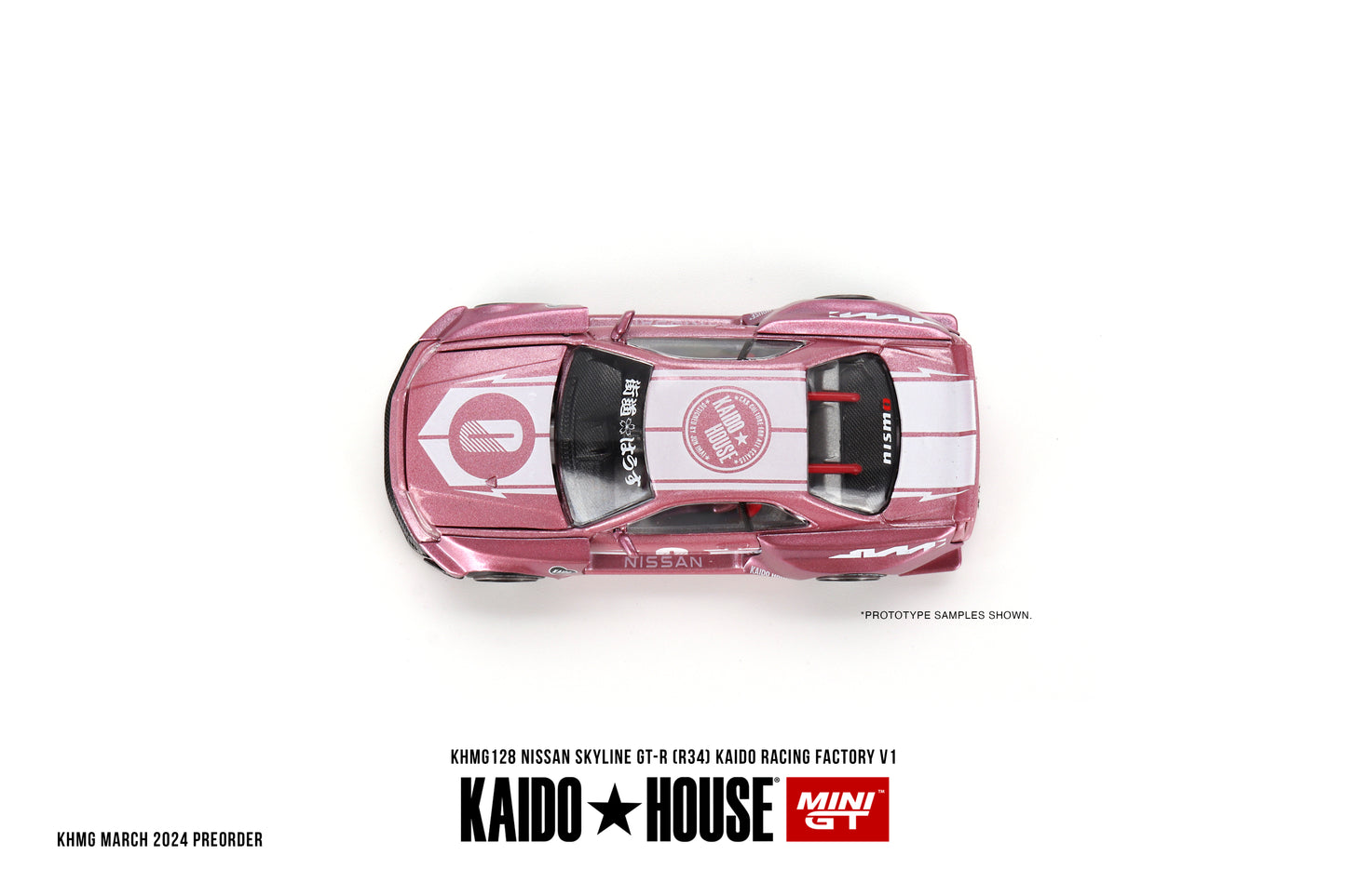 Mini GT x Kaido House 1/64 Nissan Skyline GT-R (R34) - KAIDO RACING FACTORY V1