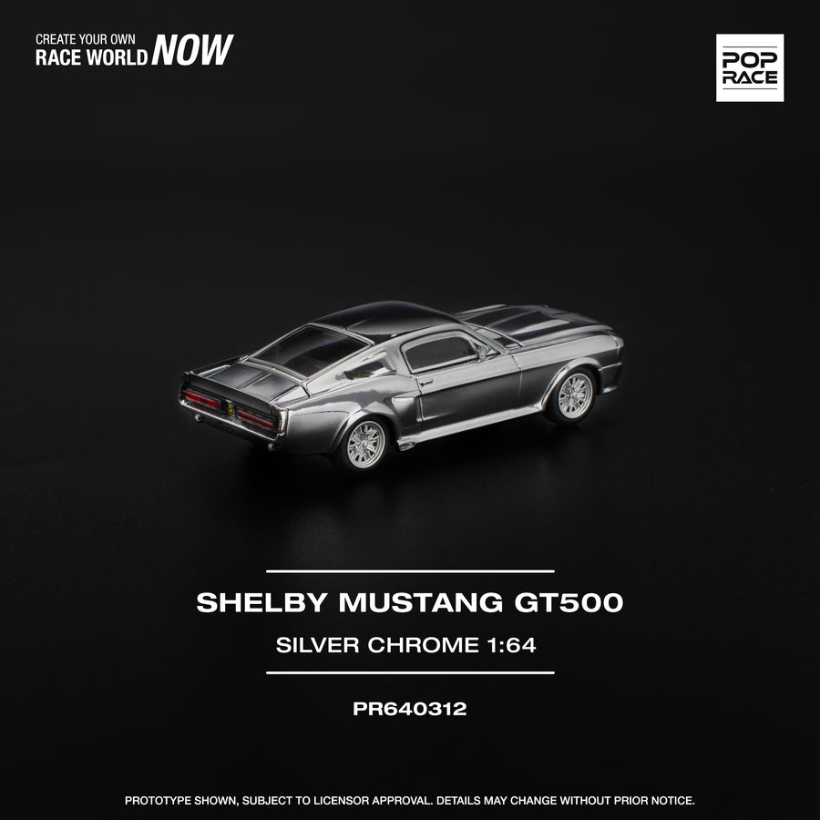 Pop Race 1/64 Shelby GT500 - Silver Chrome