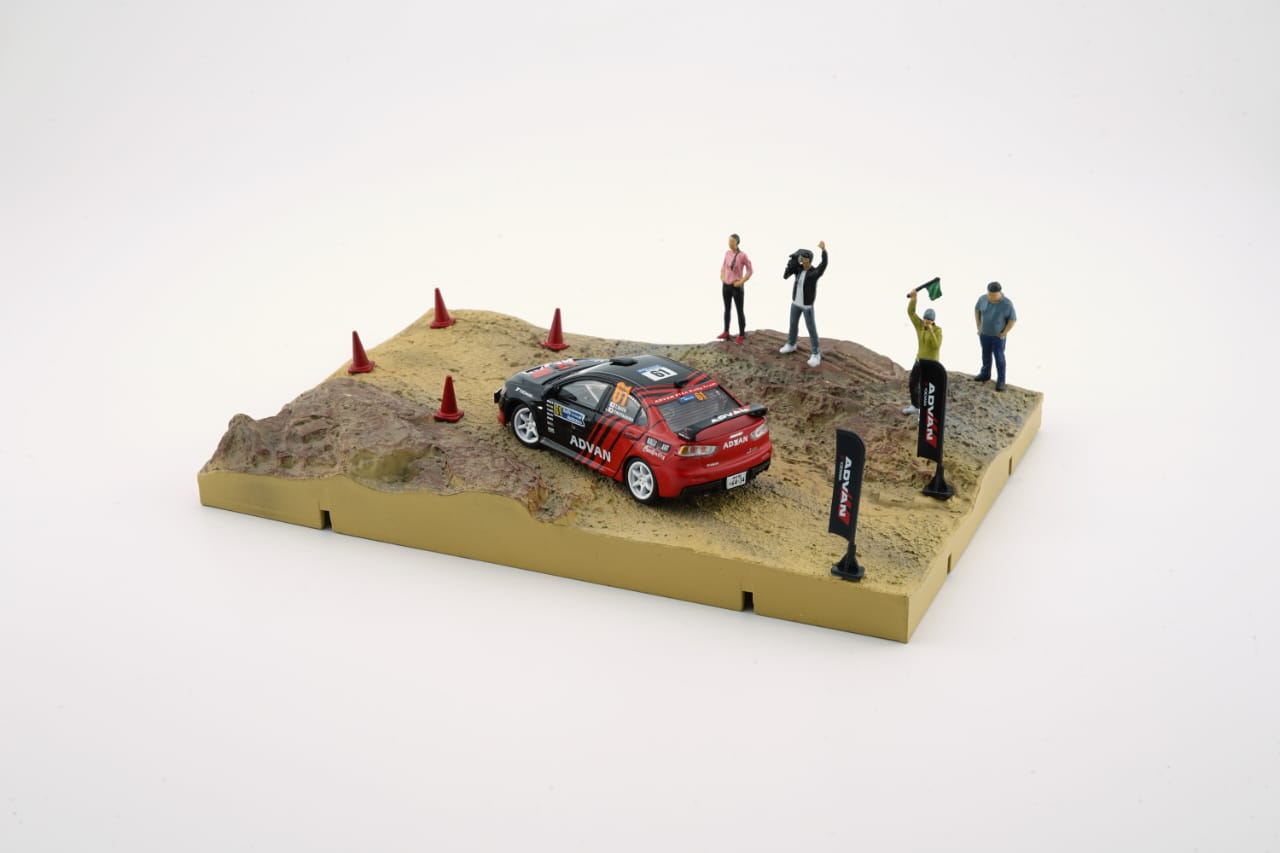 BM Creations 1/64 Mitsubishi Lancer Evo X Diorama Set (Advan)