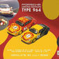 Sparky 1/64 Porsche 911 (964) 2 Car Set - Shell Carrera Cup #1 & #2