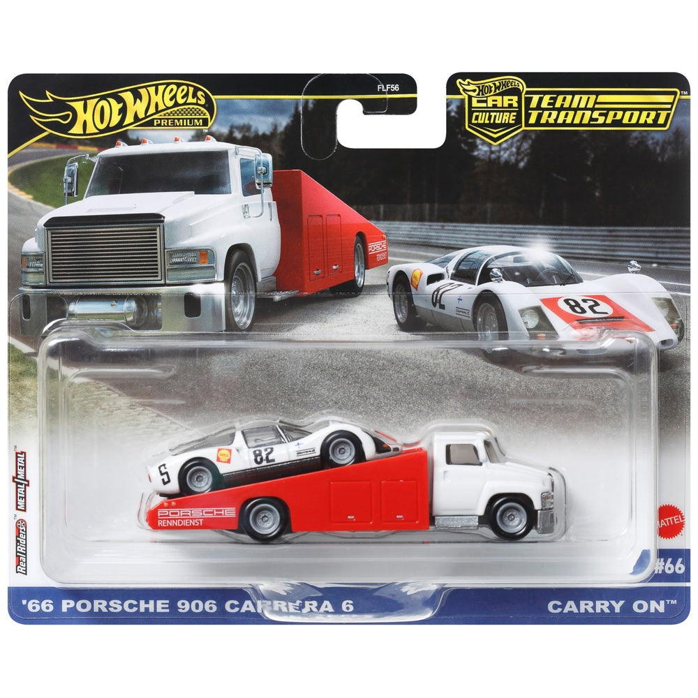 Hot Wheels Premium 1/64 Porsche 906 Carrera 6 Team Transport