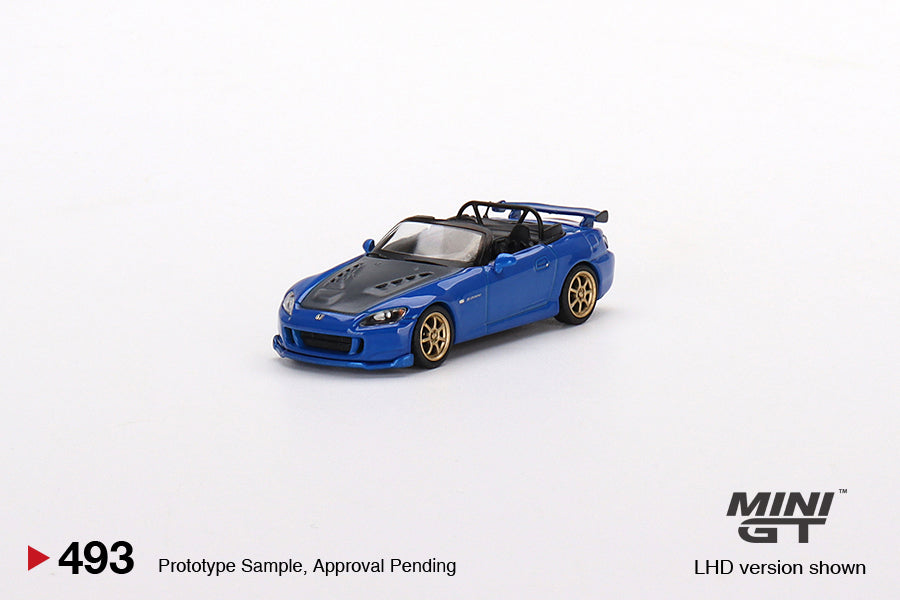 Mini GT 1/64 Honda S2000 (AP2) Mugen (#493) - Monte Carlo Blue Pearl