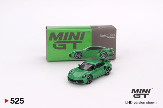 Mini GT 1/64 Porsche 911 Turbo S (#525) - Python Green