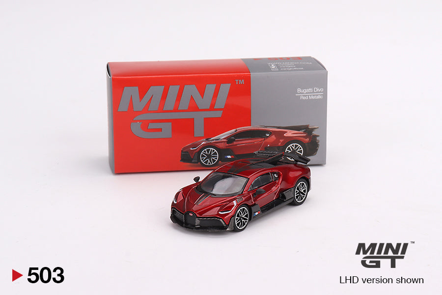 Mini GT 1/64 Bugatti Divo (#503) - Metallic Red
