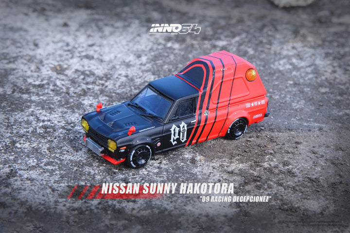 Inno64 1/64 Nissan Sunny Hakotora "09 Racing" #Deceptionez & Key Chain