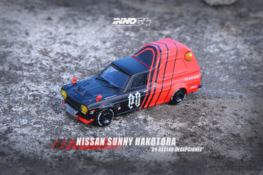 Inno64 1/64 Nissan Sunny Hakotora "09 Racing" #Deceptionez & Key Chain