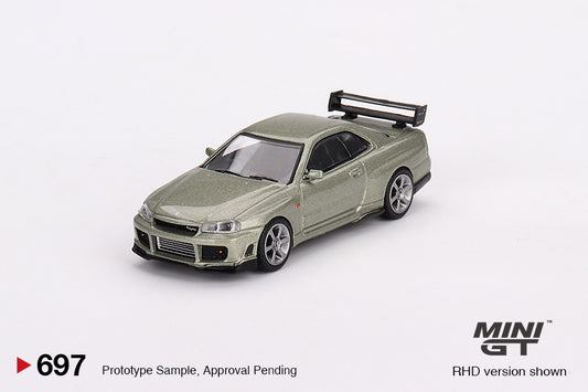 Mini GT 1/64 Nissan Skyline GTR R34 Tommykaira (#697) - Millennium Jade