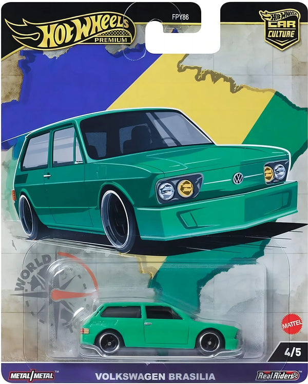 Hot Wheels Premium 1/64 Volkswagen Brasilia - Green (World Tour)