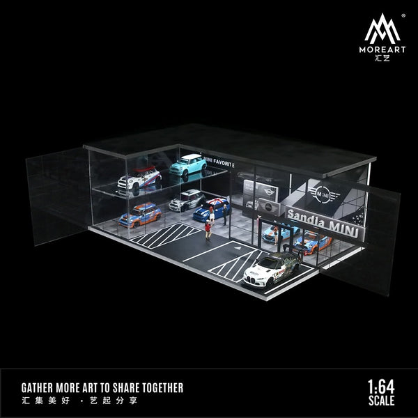 Moreart 1/64 BMW 4S Mini Showroom (WORKING LED LIGHTS)