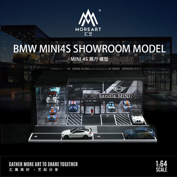 Moreart 1/64 BMW 4S Mini Showroom (WORKING LED LIGHTS)