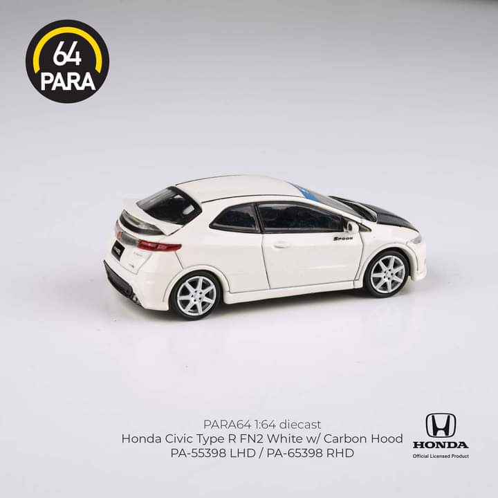 Para64 1/64 2007 Honda Civic Type-R (FN2) - Championship White/Carbon