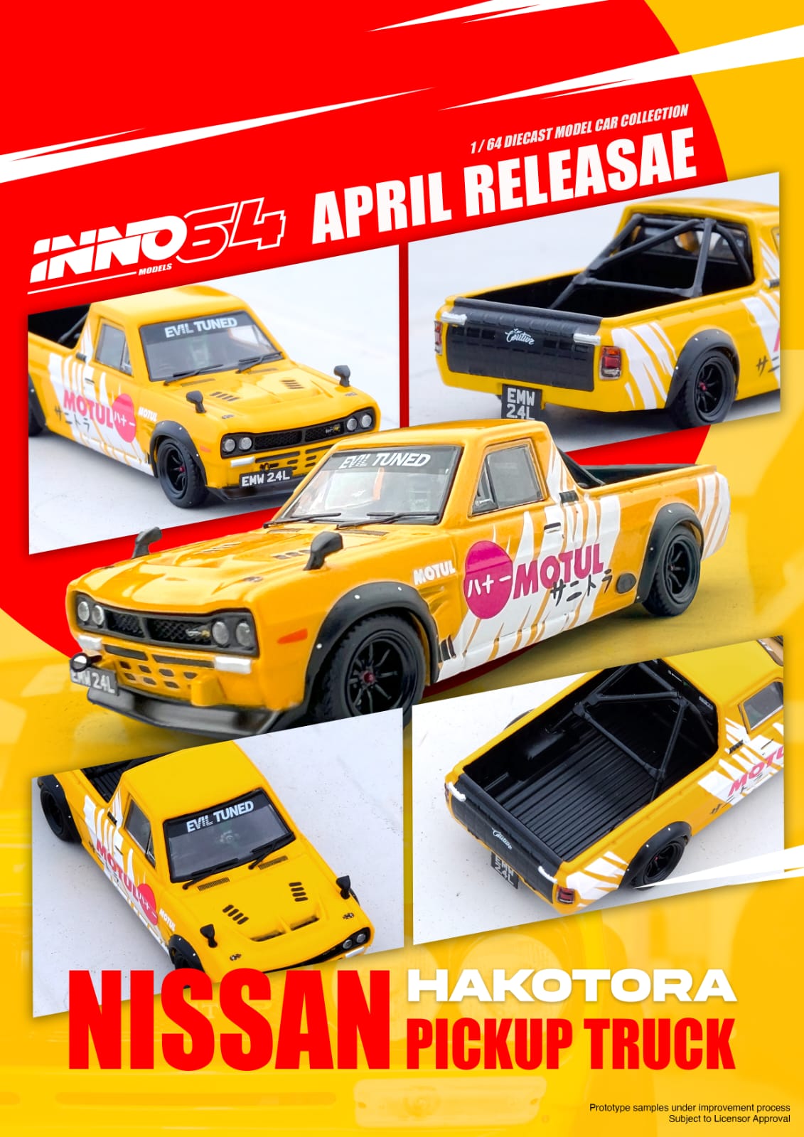 Inno64 1/64 Nissan Sunny Hakotora - Motul Livery