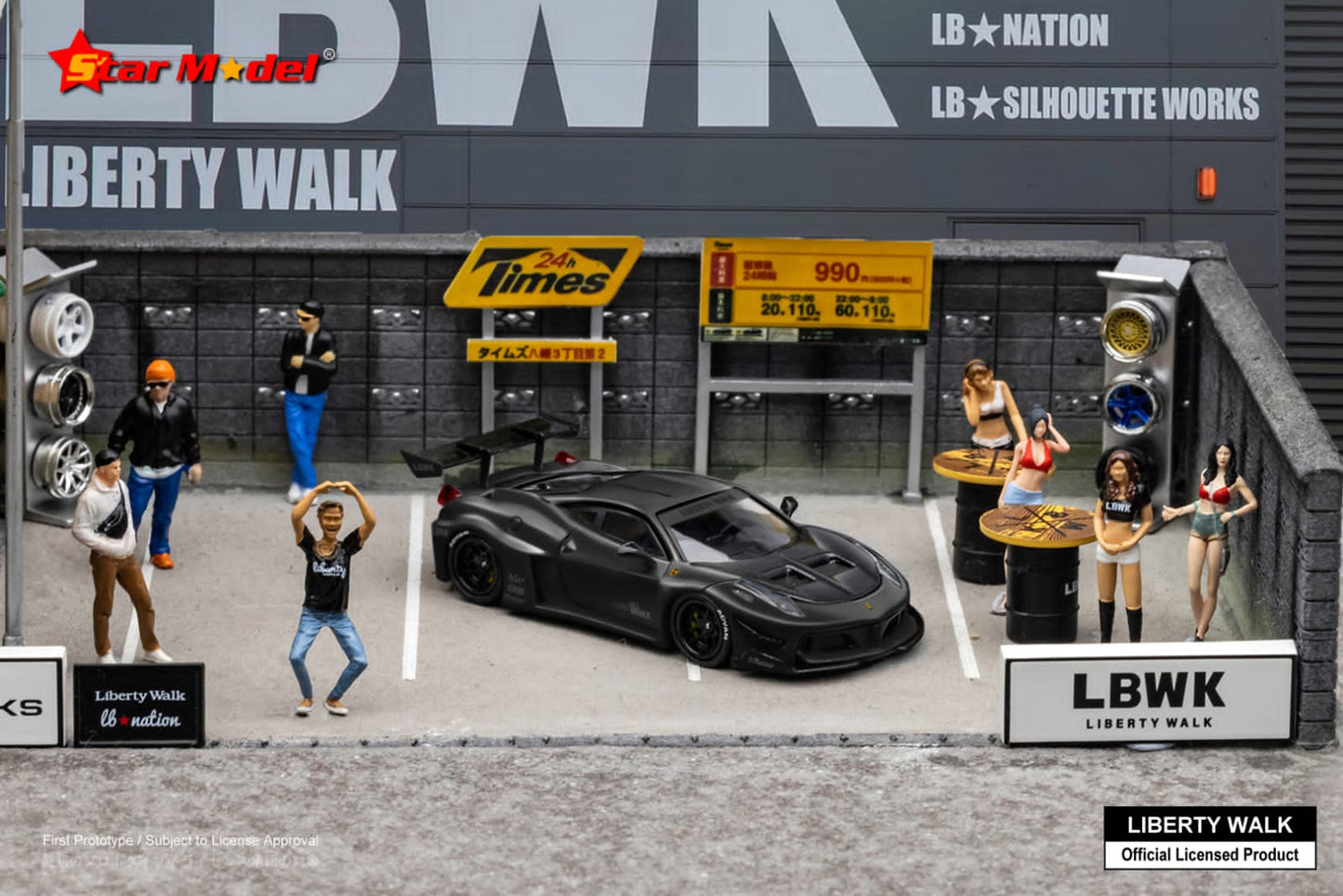 Star Model 1/64 LBWK Ferrari 458 Italia - Black